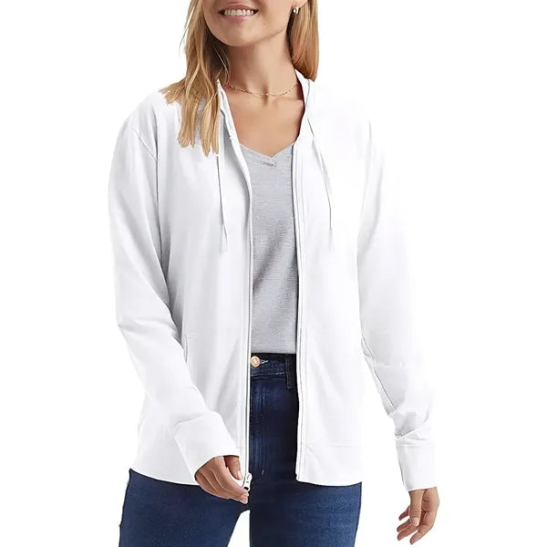 Plus Size Women Solid Color Hoodie