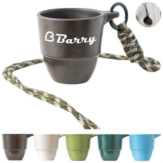3oz Eco-friendly Coffee Grounds Cup w/ Lanyard