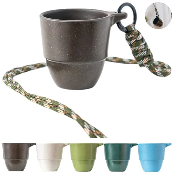 3oz Eco-friendly Coffee Grounds Cup w/ Lanyard