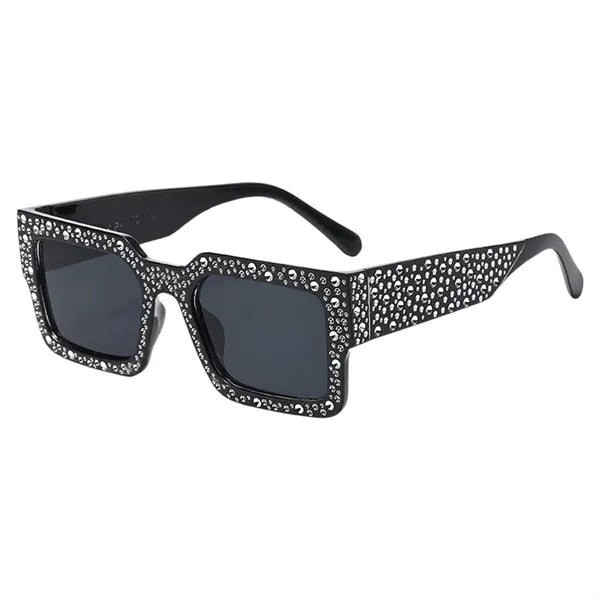 Rhinestone Square Plastic Sunglasses