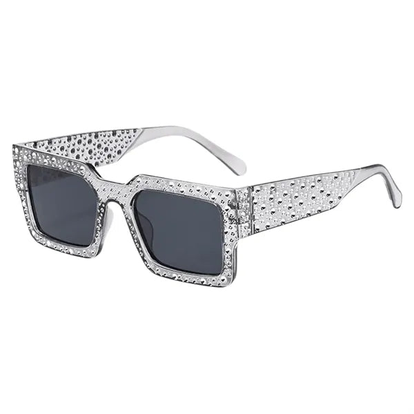 Rhinestone Square Plastic Sunglasses