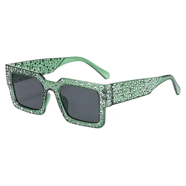 Rhinestone Square Plastic Sunglasses