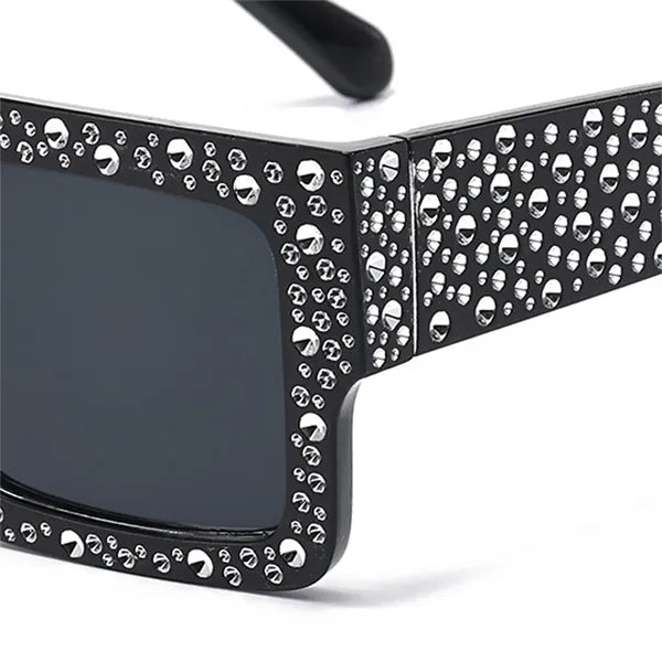 Rhinestone Square Plastic Sunglasses
