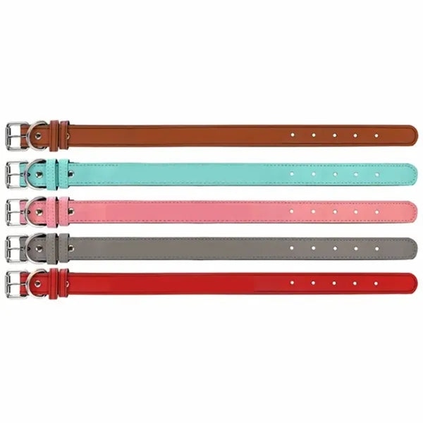Adjustable PU Leather Pet Collar