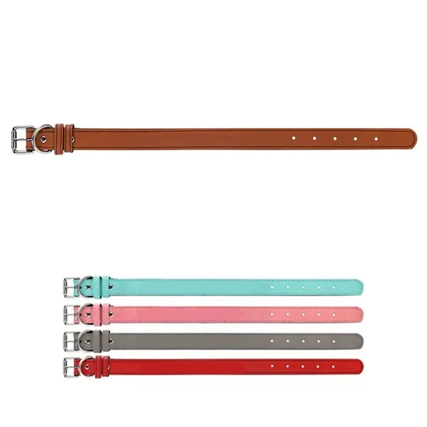 Adjustable PU Leather Pet Collar