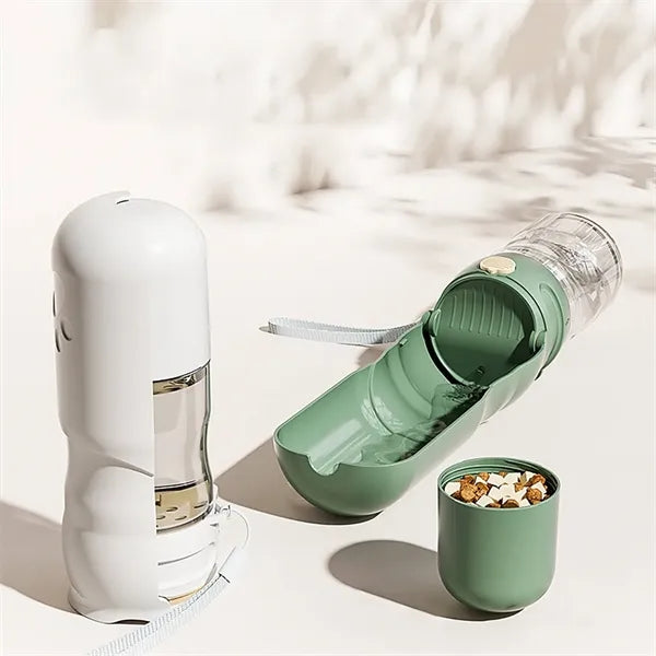 12oz 2-in-1 Pet Travel Water Bottle Foldable Bowl
