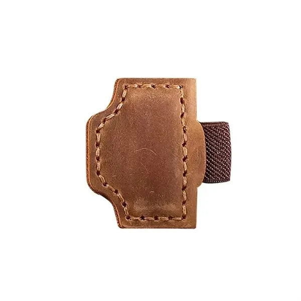 Genuine Leather Magnetic Bookmark w/ Pen Holder