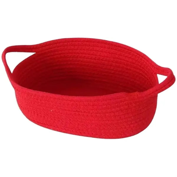 Hand Woven Cotton Rope Storage Basket