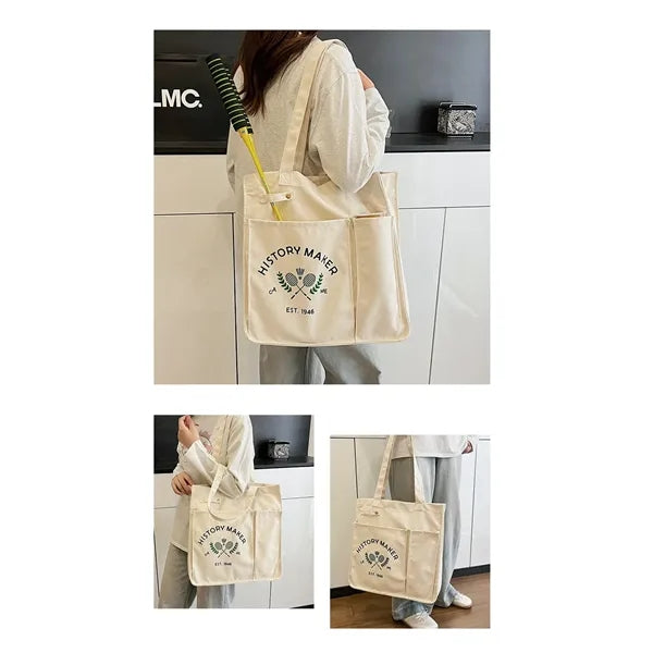 Simple Canvas Shoulder Badminton/Tennis Bag