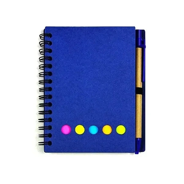 Eco Spiral Pocket Notebook Pen Sticky Note