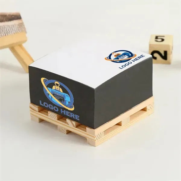 Wood Sticky Note Holder with Memo Pad