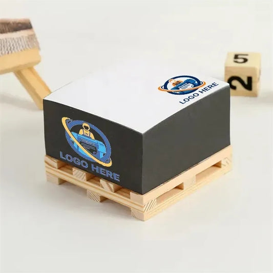 Wood Sticky Note Holder with Memo Pad