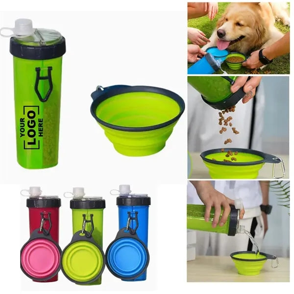 Pet Feeding and Watering Bowl Bottle Set