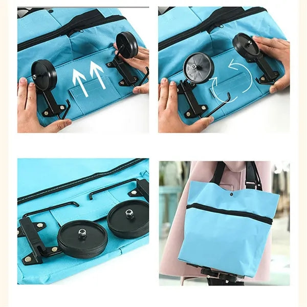 Portable Foldable Rolling Shopping Bag