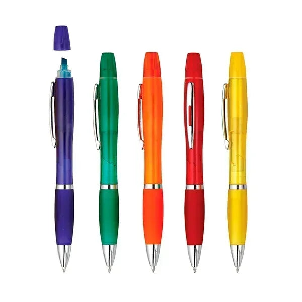 Twin-Write Pen With Highlighter