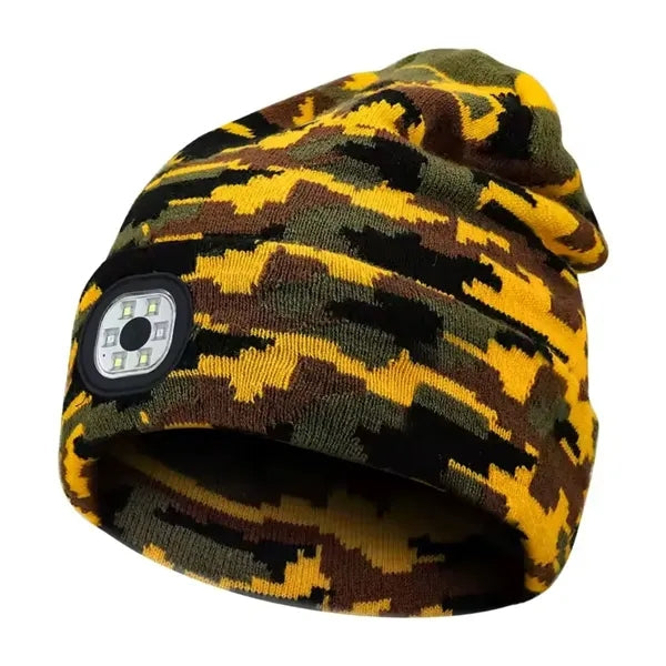 LED Beanie Hat Warm Outdoor Bluetooth Adjustable Cap Unisex