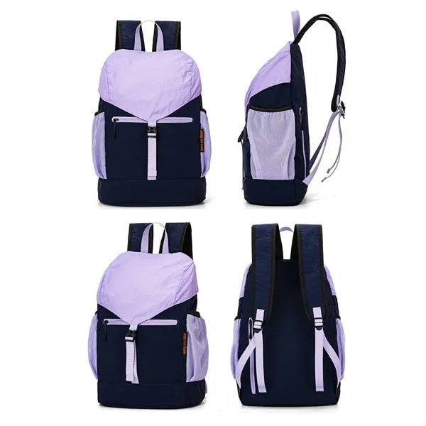 Waterproof Nylon Backpack W/ Drawstring
