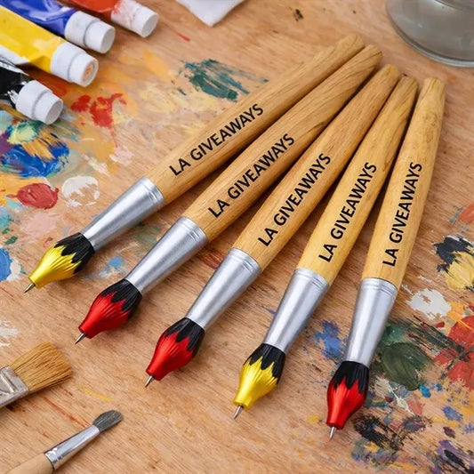 Painting Brush Shape Pen with logo