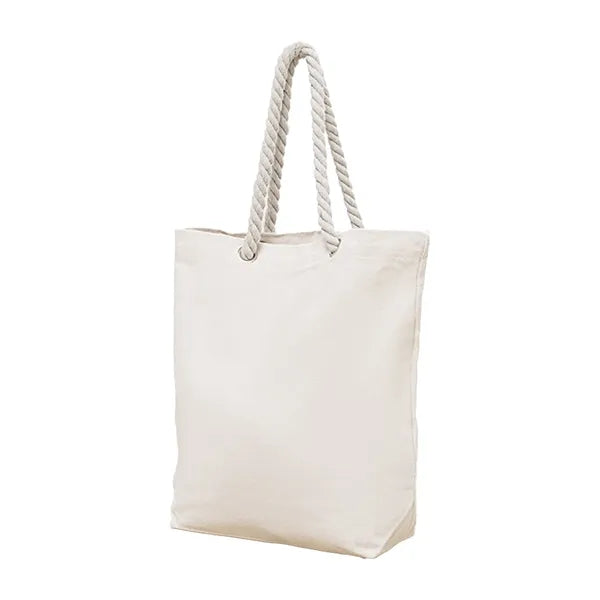 Canvas Tote Bag with Hemp Rope Handle
