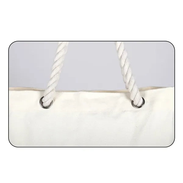 Canvas Tote Bag with Hemp Rope Handle