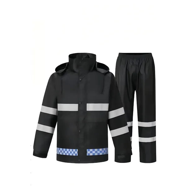 Reflective Rain Jacket and Pants Set