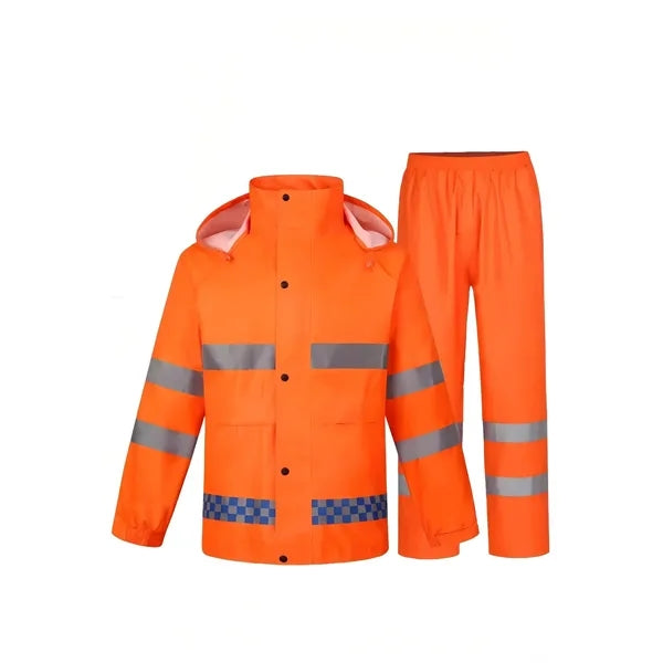 Reflective Rain Jacket and Pants Set
