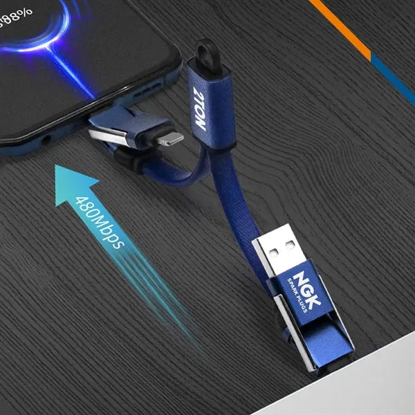 KeyNano 4in1 Keychain Fast Charging Data Transfer Cable