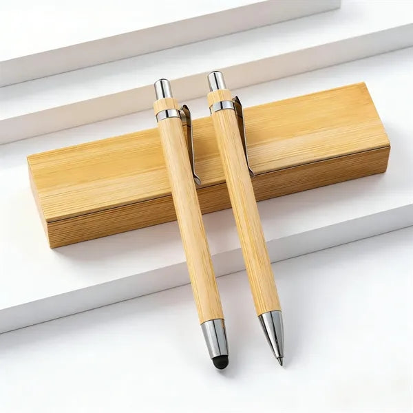 Bamboo Ballpoint Pen Set