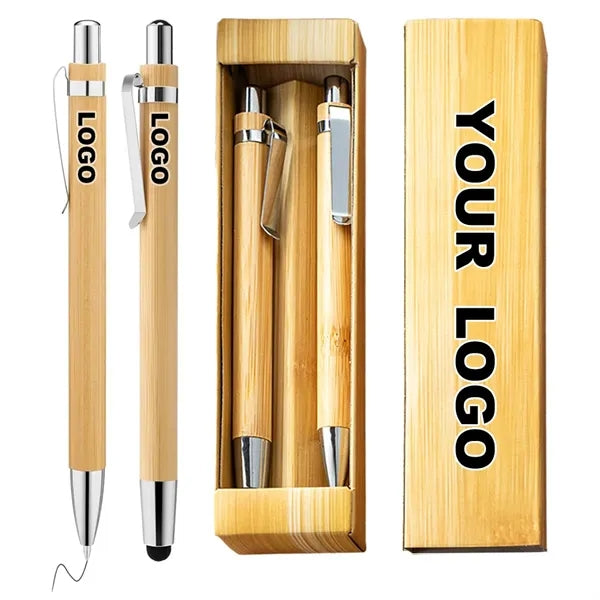 Bamboo Ballpoint Pen Set
