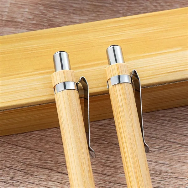 Bamboo Ballpoint Pen Set