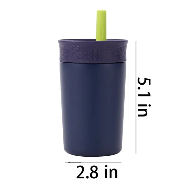12oz Double Wall Stainless Kids Straw Tumbler