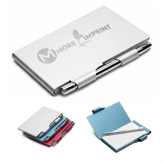 Aluminum Case Pocket Memo Journal Pen Tearable Pages Kit