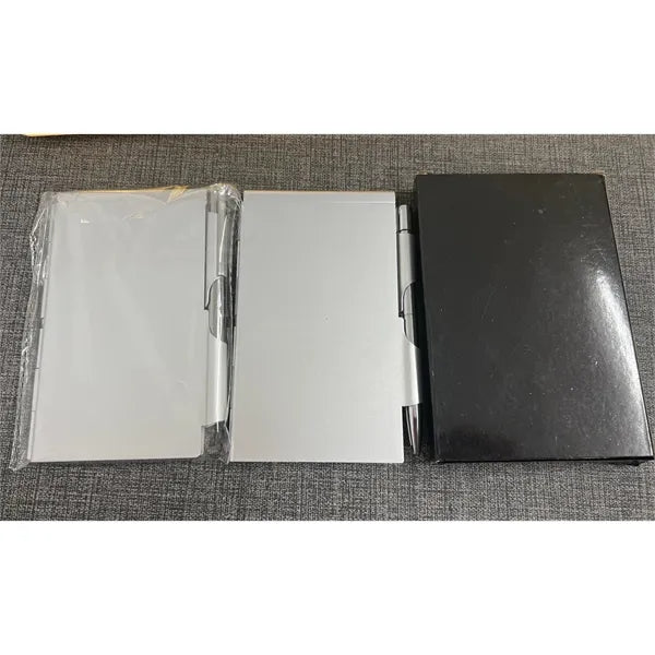 Aluminum Case Pocket Memo Journal Pen Tearable Pages Kit