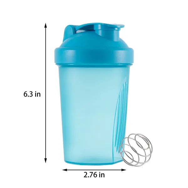 13.5 OZ Plastic Fitness Shaker Bottle