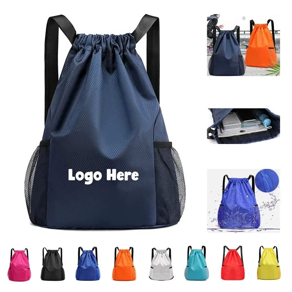 Oxford Cloth Drawstring Backpack Sports Storage Bag