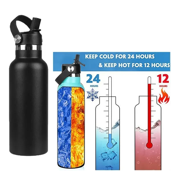 Camping & Hiking Hydration Flask with Straw