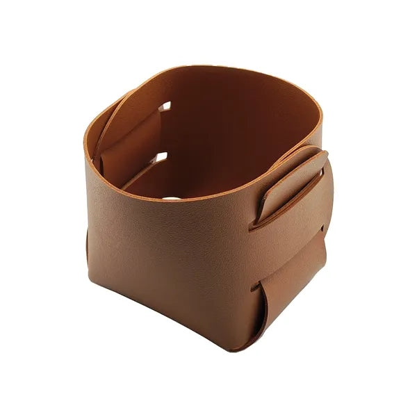 Foldable PU Leather Desk Sundries Storage Tray