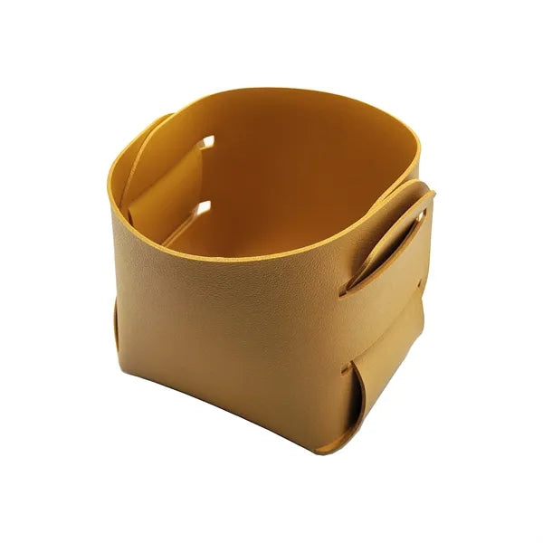 Foldable PU Leather Desk Sundries Storage Tray