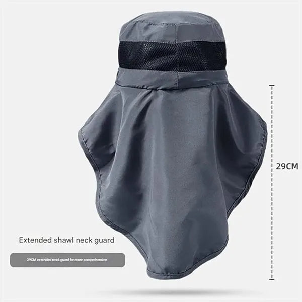 Polyester Fiber Outdoor Sunshade Fishing Hat With Face Mask