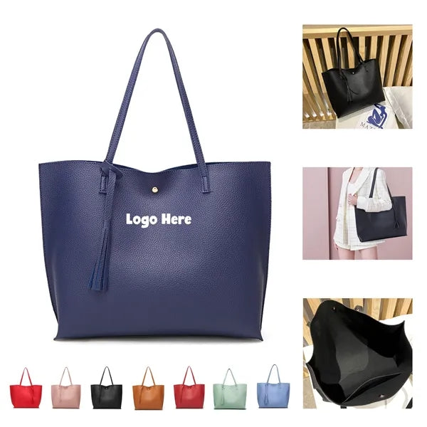 Soft Leather Tote Shoulder Bag