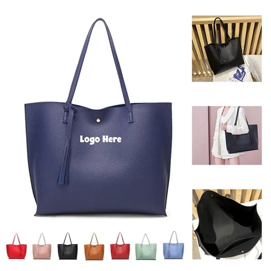 Soft Leather Tote Shoulder Bag