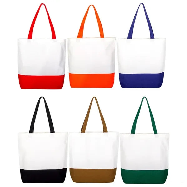 12oz. Color-Spliced Shopper Tote