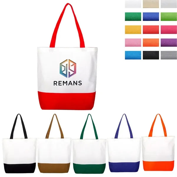 12oz. Color-Spliced Shopper Tote