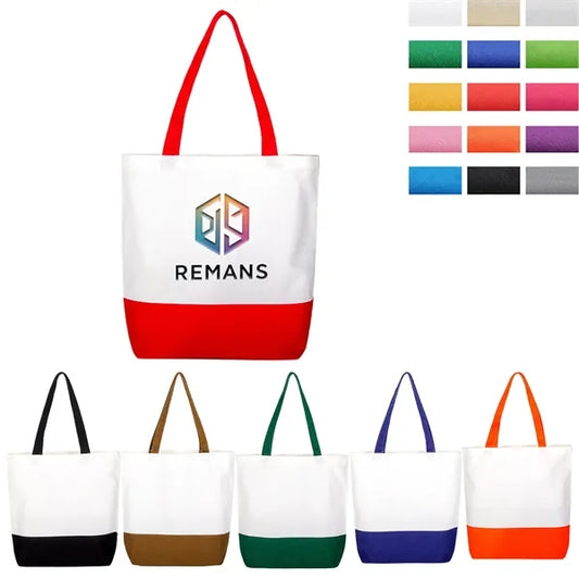 12oz. Color-Spliced Shopper Tote
