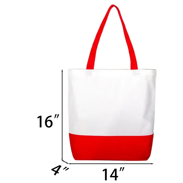 12oz. Color-Spliced Shopper Tote