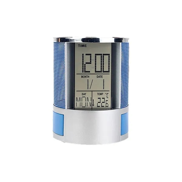 Multi-Function Desk Holder Caddy Clock