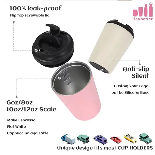 12oz Stainless Steel Insulated Travel Mug