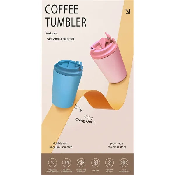 12oz Stainless Steel Insulated Travel Mug