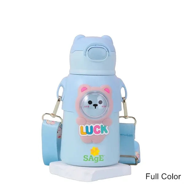 17 oz Kids Vacuum Stainless Steel Insulated Bottle Straw Lid