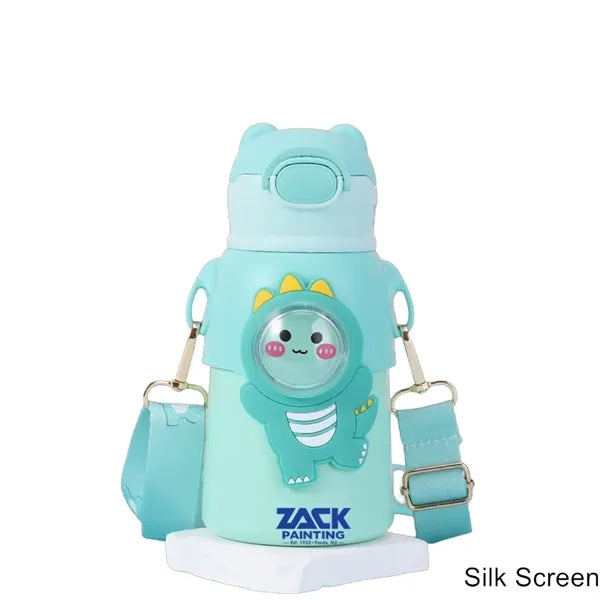 17 oz Kids Vacuum Stainless Steel Insulated Bottle Straw Lid